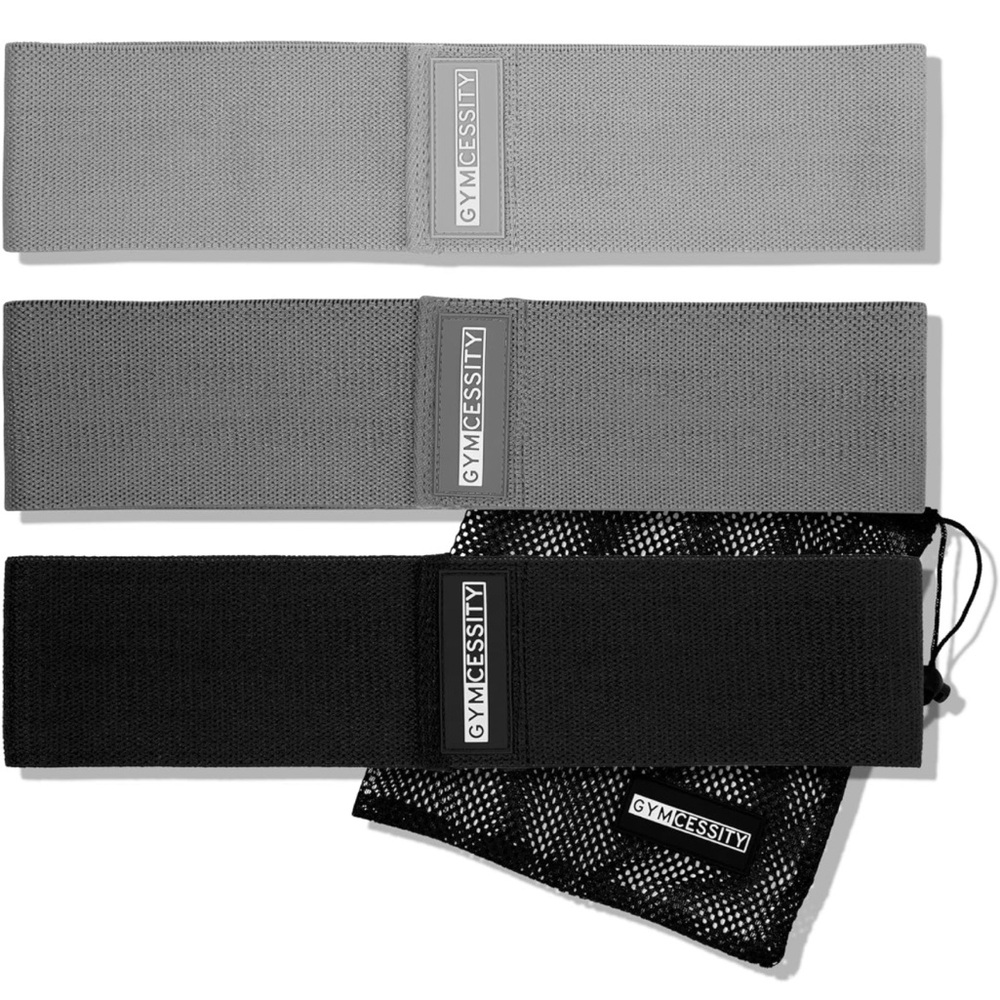 NWT 3pc Fabric Resistance Exercise Bands for Booty and Legs S,M,L